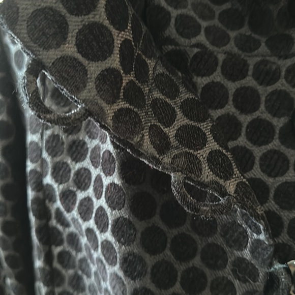 LIKE NEW CHICOS Black Polka Dot Button Down Lined Jacket/Coat - Picture 11 of 14